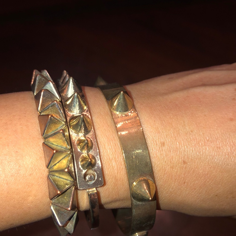 Spiky Trio gold bracelets from Urban Outfitters
